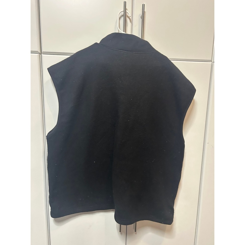 RUBA Black Fleece Full Zip Vest‎ Mens 3X Made in USA Mock Neck Sleeveless Jacket - Picture 9 of 16